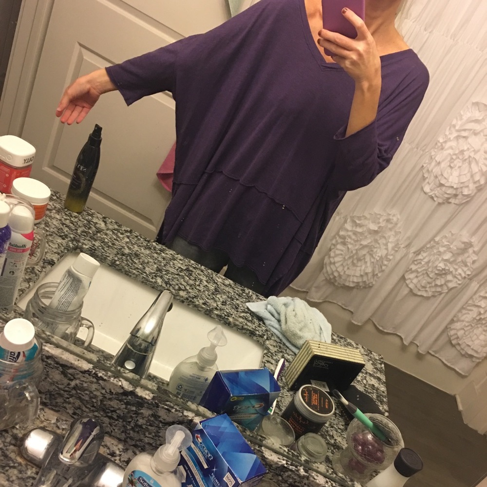 Purple Fresh Laundry 3/4 length sleeve top